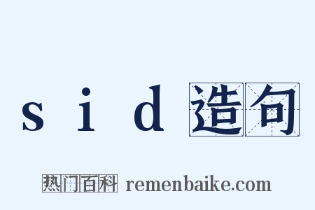 sid造句是什么意思的图片